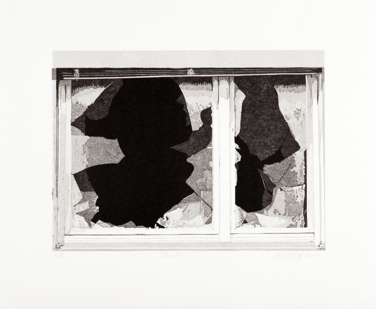 Philipp Hennevogl - Fenster, 2014 Linolschnitt