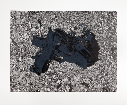 Philipp Hennevogl - Pistole, 2014 Linolschnitt